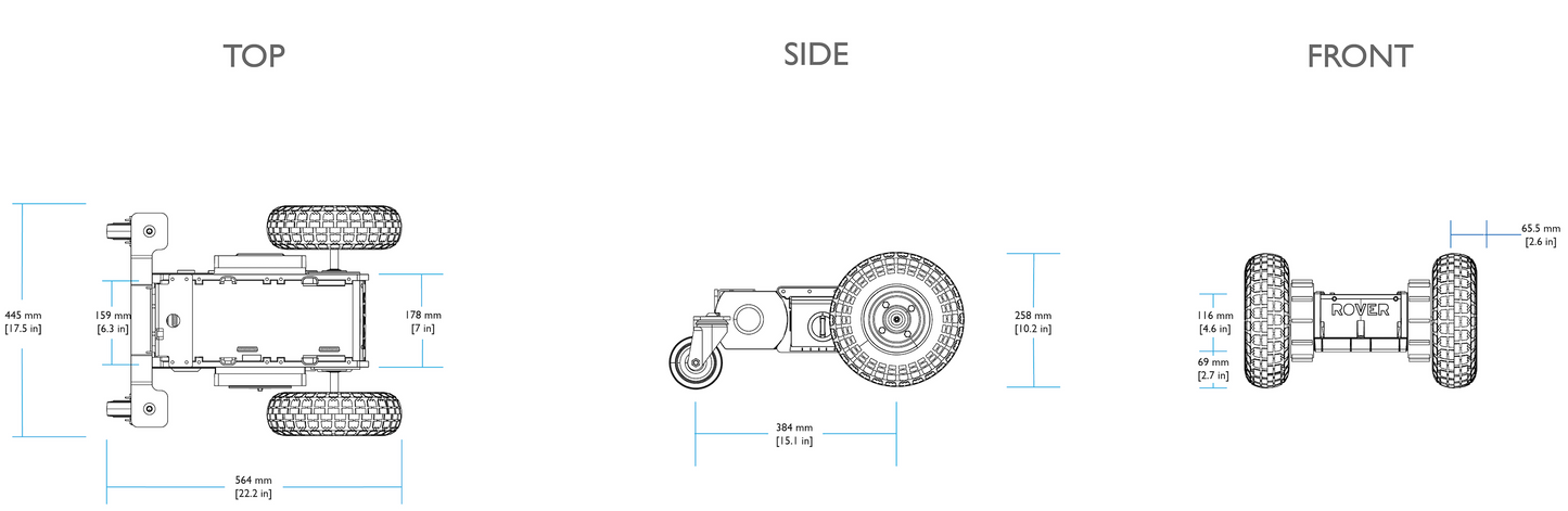 4WD Rover Zero 3 - Rover Robotics, Inc.