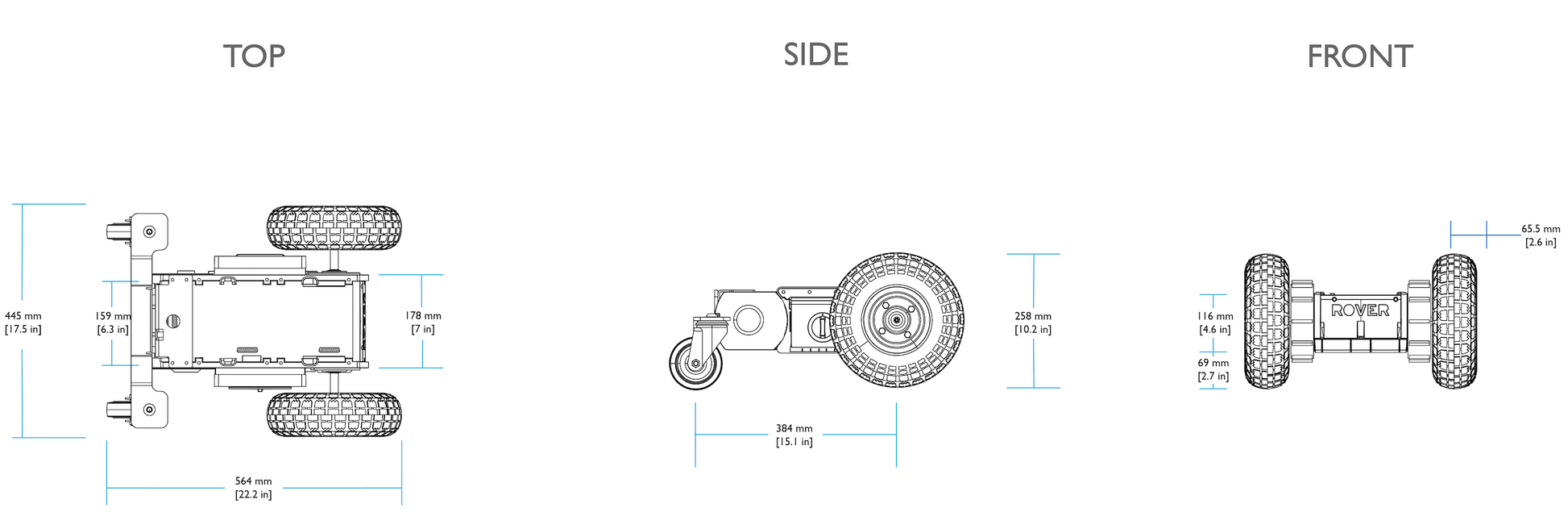 4WD Rover Zero 3 - Rover Robotics, Inc.